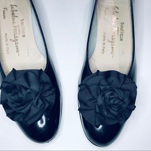 Salvatore Ferragamo Black Short Feel with Flower